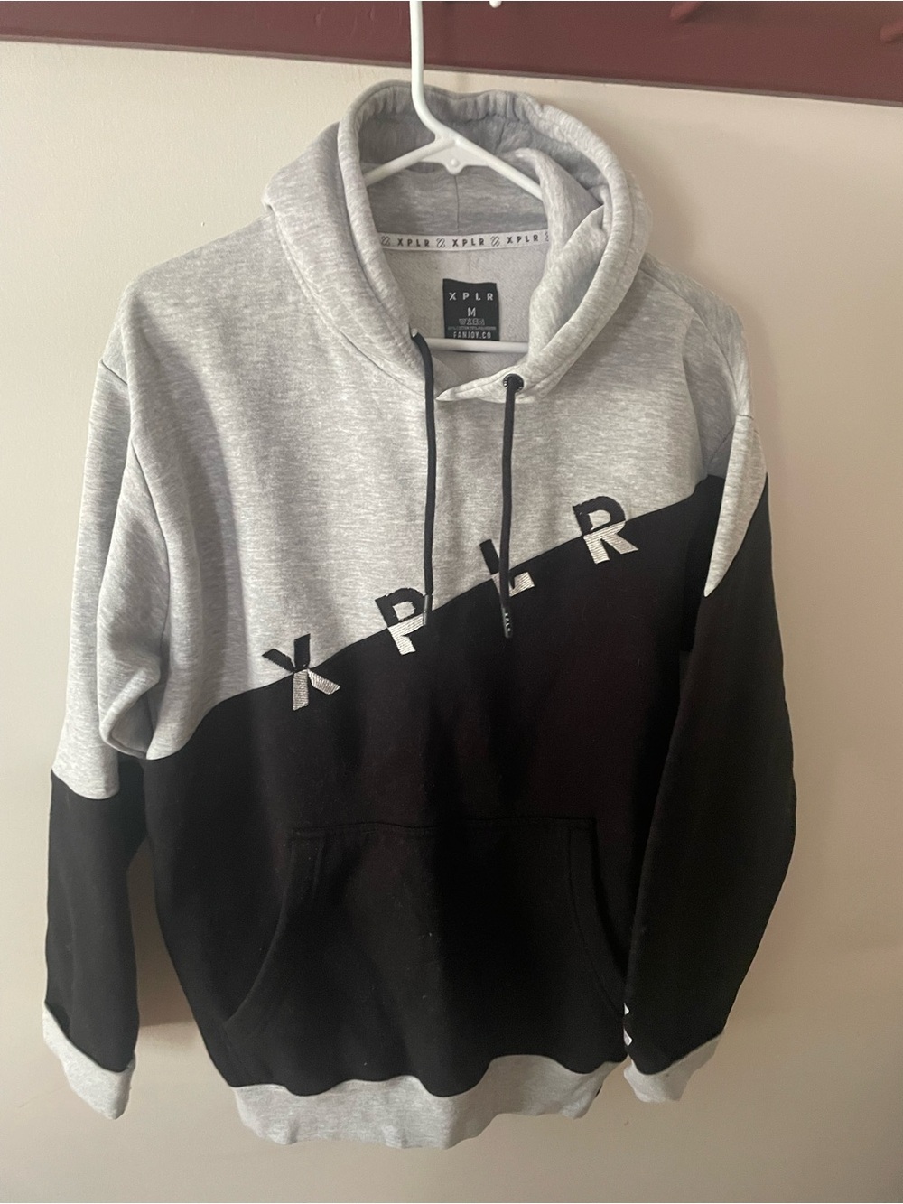 Two-Tone Gray & Black Girls Hoodie